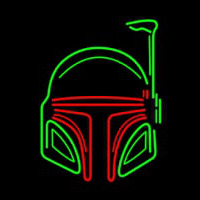 Boba Fett Helmet Star Wars Neonskylt