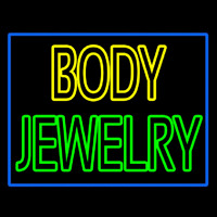 Body Jewelry Blue Border Neonskylt