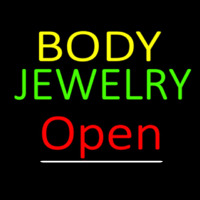 Body Jewelry Open Red Neonskylt