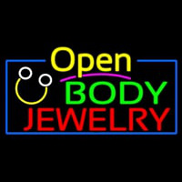 Body Jewelry With Logo Open Neonskylt