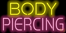 Body Piercing Neonskylt