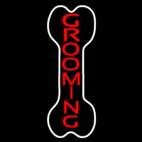 Bone Grooming Vertical Neonskylt