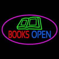 Book Open Logo Neonskylt