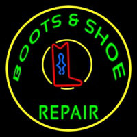 Boots And Shoes Repair With Border Neonskylt