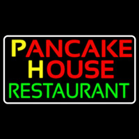 Border White Pancake House Restaurant Neonskylt