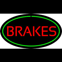 Brakes Green Oval Neonskylt