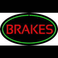 Brakes Green Oval Neonskylt