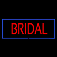 Bridal Rectangle Blue Neonskylt