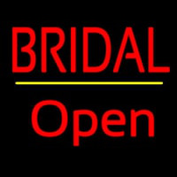 Bridal Yellow Line Open Neonskylt