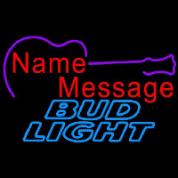 Bud Light Acoustic Guitar Beer Sign Neonskylt