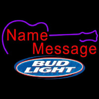 Bud Light Acoustic Guitar Beer Sign Neonskylt