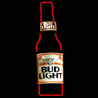 Bud Light Bottle Beer Sign Neonskylt