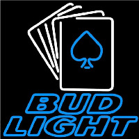 Bud Light Cards Beer Sign Neonskylt