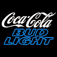 Bud Light Coca Cola White Beer Sign Neonskylt