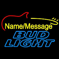 Bud Light Electric Guitar Beer Sign Neonskylt
