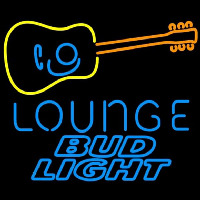 Bud Light Guitar Lounge Beer Sign Neonskylt