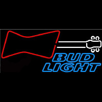 Bud Light Guitar Red White Beer Sign Neonskylt