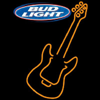 Bud Light Only Orange Guitar Beer Sign Neonskylt