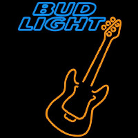 Bud Light Only Orange Guitar Beer Sign Neonskylt