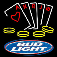 Bud Light Poker Ace Series Beer Sign Neonskylt