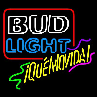 Bud Light Que Movida! Beer Sign Neonskylt