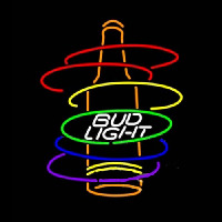 Bud Light Rainbow Bottle Neonskylt