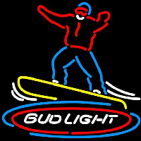 Bud Light Snowboarder Beer Sign Neonskylt