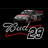 Bud with 29 Nascar Neonskylt