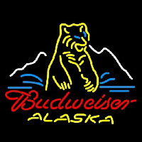 Budweiser Alaska Polar Bear Beer Neonskylt