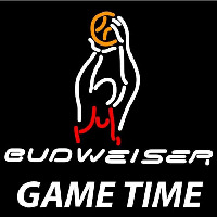 Budweiser Basketball Gametime Beer Sign Neonskylt