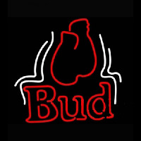 Budweiser Bud Boxing Gloves Beer Light Neonskylt