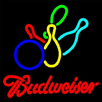 Budweiser Colored Bowling Beer Sign Neonskylt