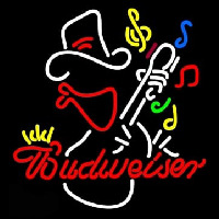 Budweiser Cowboy Guitar Neonskylt