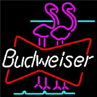 Budweiser Flamingo Neonskylt