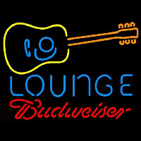 Budweiser Guitar Lounge Beer Sign Neonskylt