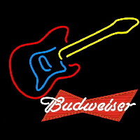 Budweiser Logo Guitar Beer Sign Neonskylt