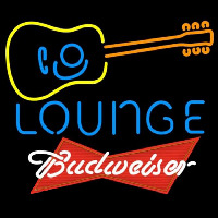 Budweiser Red Guitar Lounge Beer Sign Neonskylt