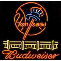 Budweiser Yankees Beer Bar Pub Neonskylt