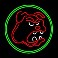 Bull Dog With Oval Neonskylt