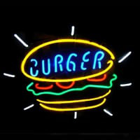 Burger Food Butik Öppet Neonskylt