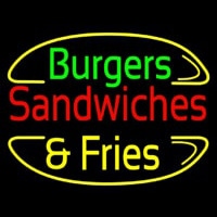 Burgers And Fries Neonskylt