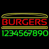 Burgers Inside Burger With Phone Number Neonskylt
