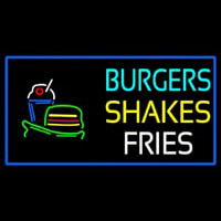 Burgers Shakes Fries Neonskylt