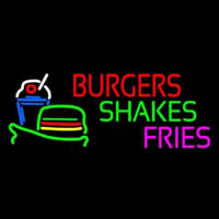 Burgers Shakes Fries Neonskylt