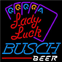 Busch Lady Luck Series Beer Sign Neonskylt