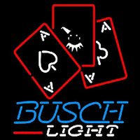 Busch Light Ace And Poker Beer Sign Neonskylt