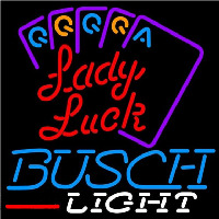 Busch Light Lady Luck Series Beer Sign Neonskylt