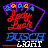 Busch Light Lady Luck Series Beer Sign Neonskylt