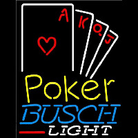 Busch Light Poker Ace Series Beer Sign Neonskylt