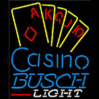Busch Light Poker Casino Ace Series Beer Sign Neonskylt